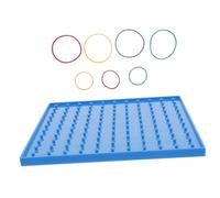 Garneck 1 Ensemble De Planches À Clous Outils Pédagogiques Panneau Perforé Jeu Créatif Éducatif Géoboard avec Piquets Outils d'apprentissage des Formes Géométriques Puzzle De