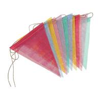 Garneck 1 Ensemble Drapeau Imitation Lin Bannière De Fanion En Toile De Jute Imitée Drapeaux De Bannière De Fanion Coloré Bannière De Fête Décoratif Décoration Été Festival Tissu Polyester