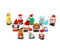 Garneck 1 Ensemble Jouets à Remonter de Noël Jouets Mécaniques avec Père Noël Bonhomme Renne Rouge et Vert pour Activités Famille et de Fête