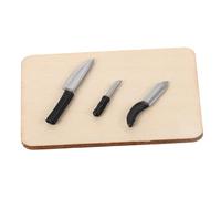 Garneck 1 Ensemble Jouets de Couteau ustensiles de Coupe de Cuisine Miniatures Mini Coupe-Maison ustensiles de Maison de poupée Choses Miniatures Choses minimales Mini Cutter Bois