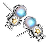 Garneck 1 paire Boucles Oreilles Astronautes pour Femmes de Boucles Pendantes Originales avec Design Spaceman pour Fête Anniversaire et Usage