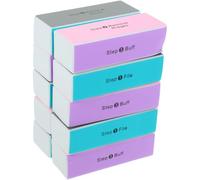 Garneck 10 Pièces Bloc de Polissage à Ongles à Quatre Faces pour | Éponge et Plastique, Grains Multiples et Bord Étroit, pour Bijoux, Noix et Sculpture Couleur Aléatoire