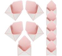 Garneck 10 Pièces Boîte D'emballage pour Fleurs en Papier Couleur Rose, Forme Enveloppe Design D'angle Unique, Résistante Toucher, pour Présents de Noël ou Anniversaires