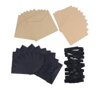 Garneck 10 Pièces Cartes D'invitation Toile D'araignée Noir Célébration | Papier, Enveloppe et Nœud Décoratif Inclus, Style Créatif et Élégant pour Eid