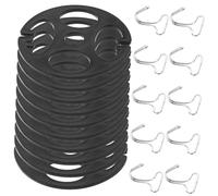 Garneck 10 Pièces Housse de siège de Voiture secouer Protecteur Nu Clips Attache de siège Auto Crochet de siège Auto Accessoires de Voiture Housses de siège Crochet Fixe Le Fer Black