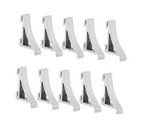 Garneck 10 pièces Lot de Clips Étagère Réfrigérateur Aluminium Support Robuste pour Clayette Congélateur Fixation Pratique et Facile à Installer