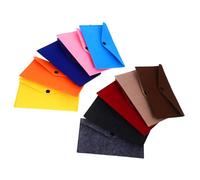 Garneck 10 pièces Lot de Pochettes Feutre Colorées avec Bouton-Pression Sacs de Rangement Compacts pour Téléphone Câbles et Petits Objets Protection Anti-Rayures Faciles à Transporter et