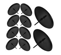 Garneck 10 Pièces Ornements d'assiettes à Bougies Grand Conique des Stands Plateau Plaque de Bougie Pilier Bricolage Modifier Les bougeoirs bougeoir candélabre décor de Bougies Le Fer Noir