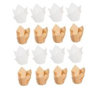 Garneck 100 Caissettes Cupcake Tulipe en Papier Résistant la Chaleur L’huile, Forme Créative, pour Cupcakes et Glaces en Boulangerie