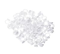 Garneck 100 pièces Anneaux Porte-colle Fleur pour Extensions de Cils Léger et Ajustable Accessoire Maquillage Professionnel pour Salons et Usage Personnel