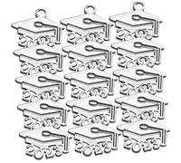 Garneck 100 pièces Pendentifs Forme de Chapeau de Diplômé pour Bracelets Colliers Porte Clés et Boucles Oreilles Accessoires de Fête de Graduation Pendentifs DIY