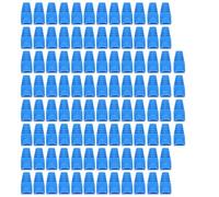 Garneck 100pcs Couvercle de Capuchon de Connecteur Rj45 en Plastique Bleu, Protection Câble Réseau Cat5 Cat6, Empêche la Pénétration d'eau la Casse du Câble