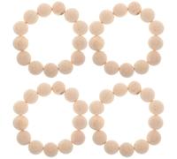 Garneck 100pcs Demi-boules de Bois Naturel Brut à Dos Plat pour Loisirs Créatifs, Sensation Agréable, Facile à Stocker, pour Projets de Bricolage et Fabrication de Bijoux