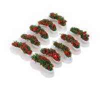 Garneck 10pièces Miniature Furniture Dollhouse Artificial Flower Bed Accessoires De Décoration pour Maison De Poupée Bancs Réalistes pour Espaces Publics Et Jardins Ornements De