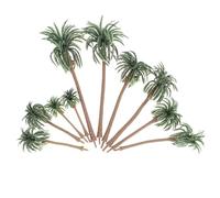 Garneck 10pièces Modèle Arbre Plastique Mini Cocotier pour Paysage Tropical Accessoires De Maquette DIY
