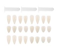 Garneck 12 paires Fausses Dents de Vampire Halloween Fangs Cosplay Réutilisables Accessoires Légers et Durables pour Fête Maquillage Zombie et Costume