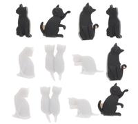 Garneck 12 Pcs Marqueurs de Verre en Silicone Chat Creatif Identifiant de Tasse pour Partie à Thème ou Cocktail