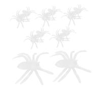 Garneck 12 Pièces Décorations Araignées Lumineuses Réalistes Plastique Figurines Miniatures Glow in The Dark pour Halloween Accessoires Effrayants pour Fêtes Maison de Poupée et Bricolage