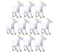 Garneck 12 pièces Figurines Chèvre PVC Décorations Réalistes Mouton pour Terrarium Maison de Poupée et Paysage Accessoires DIY Éducatifs pour Scènes de Ferme