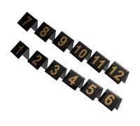 Garneck 12 pièces Marqueurs de Table Acryliques pour Décorations Scènes de Crime et Jeux Enquête Halloween Numéros pour Événements