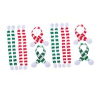 Garneck 12 Pièces Mini écharpe de Noël décoration d'anniversaire pour Fille Mini Foulards de noël pour l'artisanat Mignonette Decoration Sapin de Noel décoration de fête de Noël Chiffon