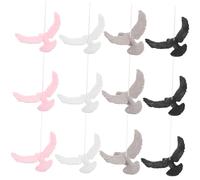 Garneck 12 Pièces Ornements Forme de Colombe Artificielle Accessoires de Cake Topper pour Célébrations et Décorations Événements