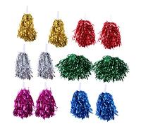 Garneck 12 Pièces Pom Pom Pompons pour Baseball Pompons colorés Pompons pour Basketball Pompons pour lycée Main de Pom-Pom Girl fête de Pom-Pom Girl Cheer poms Pompons de Pom-Pom Girl