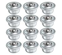 Garneck 12 Pièces Roulements à Billes Universels pour Appareils Électroménagers et Meubles, Acier au Carbone Argenté, Fonctionnement Silencieux et Résistance la Pression, pour Bureau