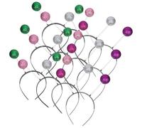 Garneck 12 pièces Serre-tête Extraterrestre à Boules Pailletées Multicolores Mousse Léger et Confortable Accessoires Cheveux pour Fêtes Cosplay et Événements Saisonniers Lot