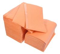 Garneck 125 Pièces Tapis de Manucure Forte Absorption D'eau Jetable en Pulpe Orange Protège le Bureau pour Salon de Manucure Professionnel
