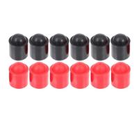 Garneck 12pièces Protège Queue de Billard Caoutchouc Rouge et Noir Accessoire Léger et Stable pour Protection Pointe et Extrémité de Queue Adapté à Plusieurs Modèles Billard