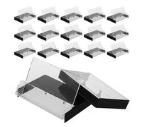 Garneck 18 Pcs Boîte de Rangement Vintage en Plastique PS Noir pour Cassettes Audio Capacité Ample, Légère et Élégante pour Décoration Maison et Voyage