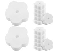 Garneck 18 Pcs Éponge Absorbante d'Huile pour Piscine Spa Forme Fleur Blanches Mousse Flottante Réutilisable Absorbe Corps Gras et Impuretés pour Remplacement et Nettoyage