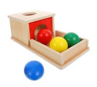 Garneck 1Ensemble Bois Montessori pour Garçon Fille Boîte Éducative Balles pour Développer Coordination Œil Main Pédagogique pour Éveil des Tout Petits Mois à Ans