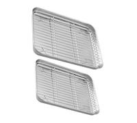 Garneck 2 ensembles Plaques de Cuisson Inoxydable Refroidissement Plateau Polyvalent pour Pâtisserie Cuisson Au Four Rôtissage et Résistantes et pour Usage Domestique