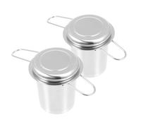 Garneck 2 Filtre à Thé Inox avec Poignées Pliables Lot de Passoires à Mailles Fines pour Maison Bureau et