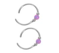 Garneck 2 Pièces Anneaux de Nez Titane Hypoallergéniques pour Femmes et Hommes Boucles Oreilles Cartilage Légères avec Fermeture Sécurisée Bijoux Modernes et Confortables pour Peaux
