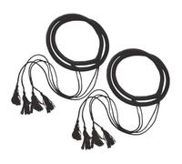 Garneck 2 Pièces Bandeau Arabe pour Homme en Pu Noir Chic et Classique, Facile à Porter et Adapté Plupart des Tailles de Tête, pour Fêtes Costumées et Halloween