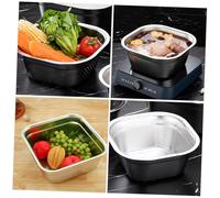 Garneck 2 pièces Bassine Carrée Acier Inoxydable Cuvette Profonde Multifonction pour Lavage Légumes Préparation Cuisine et Rangement Bol pour Évier et Usage Alimentaire