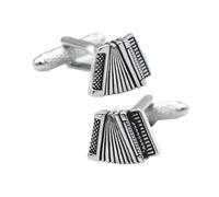 Garneck 2 pièces Boutons de Manchette Accordéon Métal Pur Cuivre pour Hommes Accessoires Élégants pour Chemises de Mariage et Affaires Fête des Pères Lot de Noir