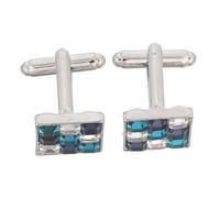 Garneck 2 Pièces Boutons Manchette Carrés Homme Bijoux Costume Formelle Zirconium pour Chemise à Poignets Français Tuxedo Mariage Accessoires Business