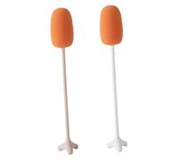 Garneck 2 Pièces Brosse Éponge à Long Manche Filtre Bouteille D'eau Claire Bouteille D'eau Réutilisable Tuyau Séchoir à Bouteilles Faire Le Ménage Nettoyant Nettoyeurs Blanche Plastique