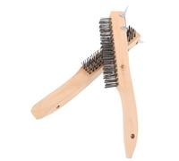Garneck 2 pièces Brosse Métallique Acier Inoxydable avec Grattoir Brosse à Main pour Nettoyage Rouille Peinture Manche pour Surfaces Meubles Outil Portable Polyvalent