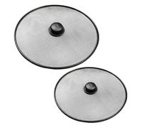 Garneck 2 pièces Couvercle Anti-éclaboussures Inox pour Poêle et Sauteuse Protège Projections Graisse Maille Fine Résistante Accessoire Cuisine Pratique