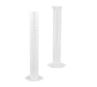 Garneck 2 Pièces Cylindre Gradué Plastique 50ml et 100ml Base Hexagonale Stable, Précision de Mélange, Adapté aux Institutions de Formation et Chimie Domestique