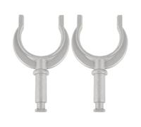 Garneck 2 Pièces Dame de Nage pour Bateaux, Support Latéral pour Rame en Aluminium, Argenté, Verrouillage Robuste, pour Rames et Pagaies, Bateaux Pneumatiques et Yachts