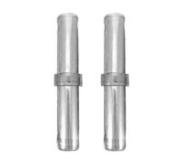 Garneck 2 Pièces Goupille de Couplage Espacement de Trous de 18,5cm Facile à Installer Précision D'ingénierie Compatible et Fiable pour Échafaudage en Fer Argenté pour Systèmes