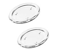 Garneck 2 Pièces Lot de Coupelles Verre pour Bougies Supports Bougies Piliers Élégants et Robustes pour Décoration de Table et Salon