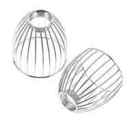 Garneck 2 Pièces Mini Iron Cage Lampshade Metal Drum Pendant Light Shade With Birdcage Design Vintage Industrial Style For Ceiling Fixtures Bedroom Dining Decoration