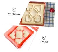Garneck 2 pièces Moule à Sandwich Mini Plastique Forme de Cœur Moules Pâtisserie Plastique Sécurisés Compact et Léger pour Sandwichs Créatifs et Goûters Faciles